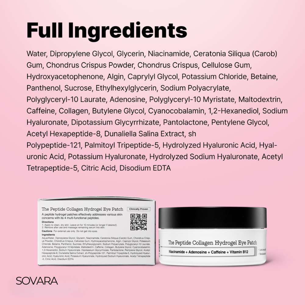 SOVARA ™ Peptide Collagen Hydrogel Eye Patch