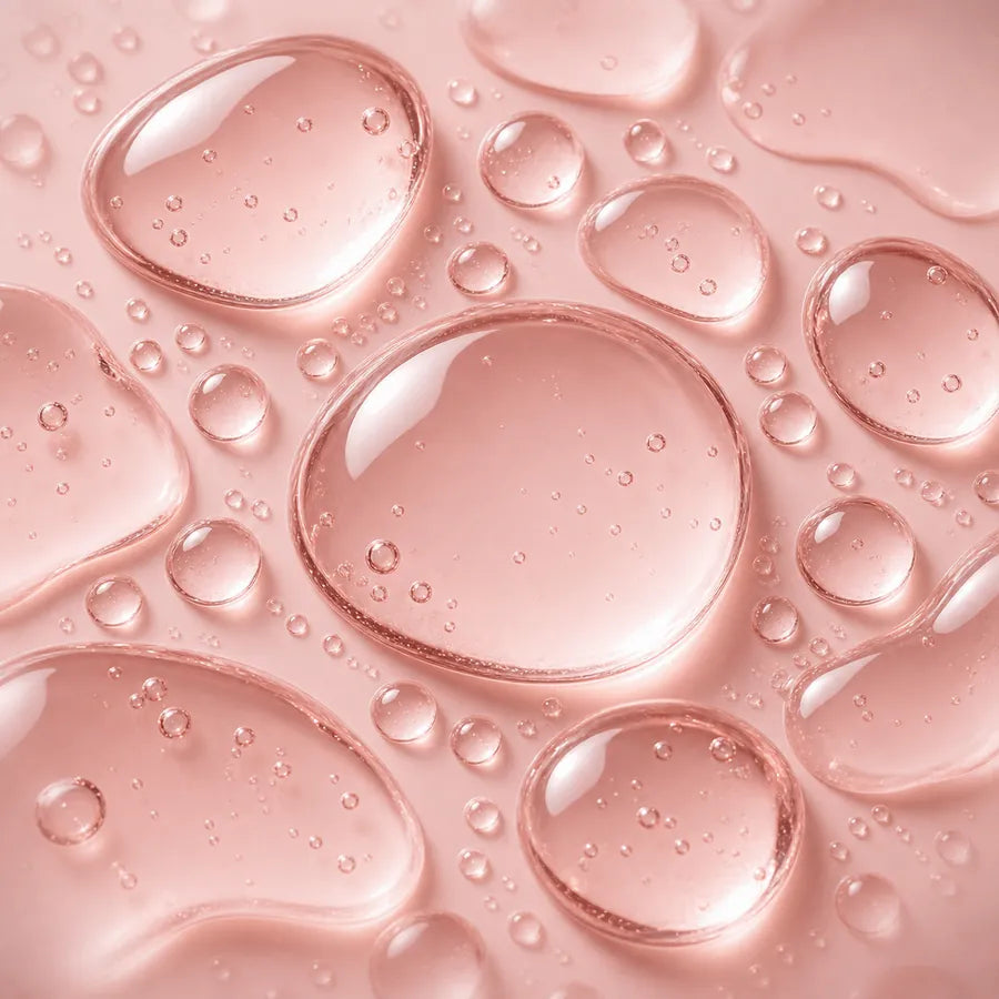 Glossy drops of blush serum