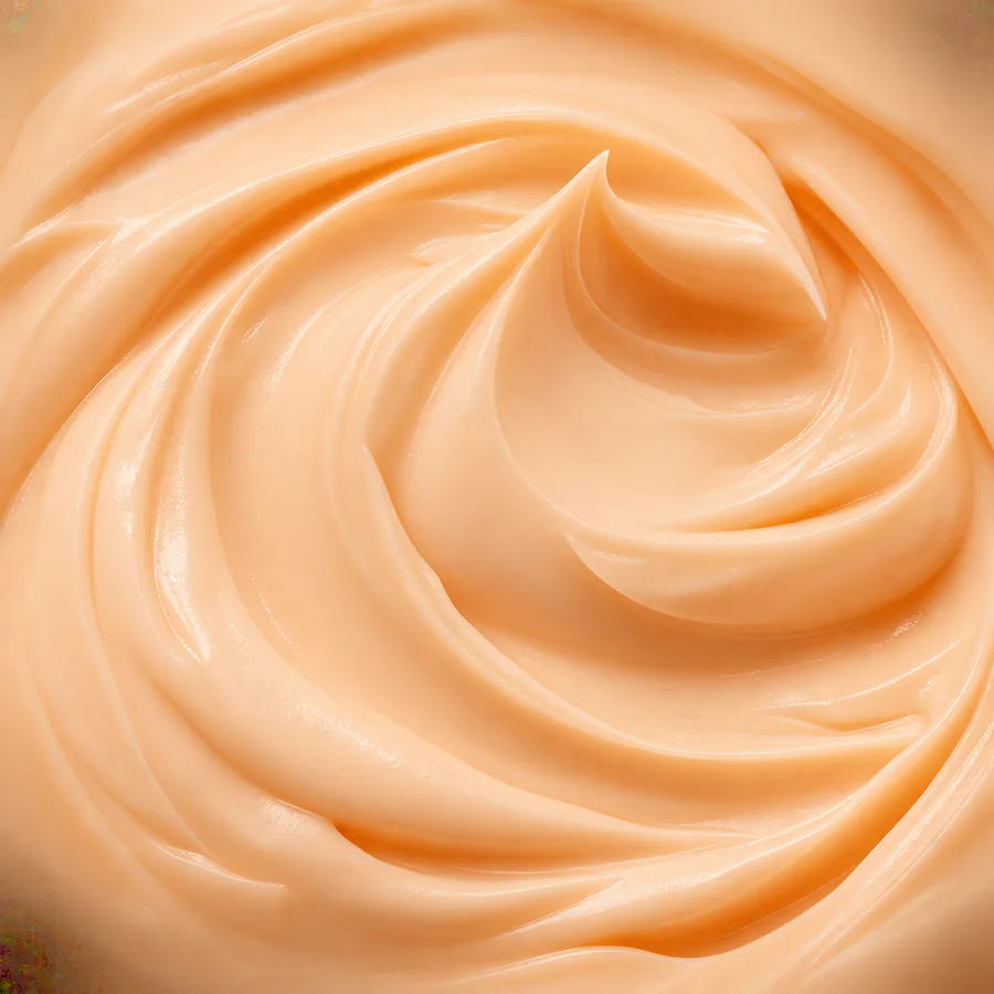 A swirl of pale peach cream