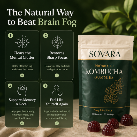 Probiotic Kombucha Gummy for Brain Fog