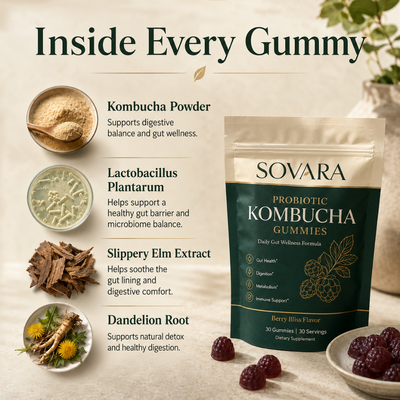 Probiotic Kombucha Gummy for Brain Fog
