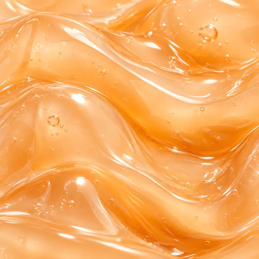 Close-up of the apricot hydrogel